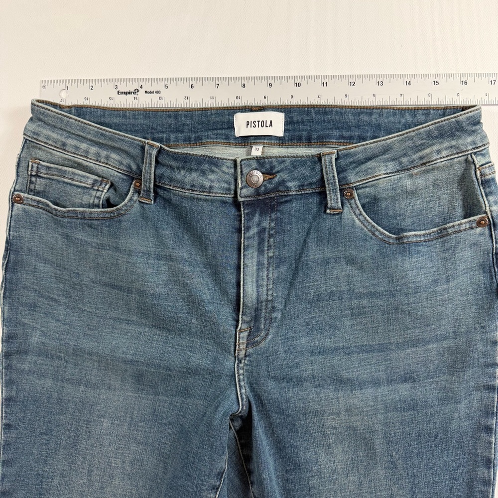 Pistola Denim Skinny Jeans Size 33 Light Wash Stretch Mid Rise Minimalist - Picture 5 of 9